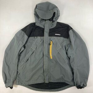 Frabill 3M Jacket Mens L Gray Nylon Fleece Hooded Full Zip  Fishing outdoor
